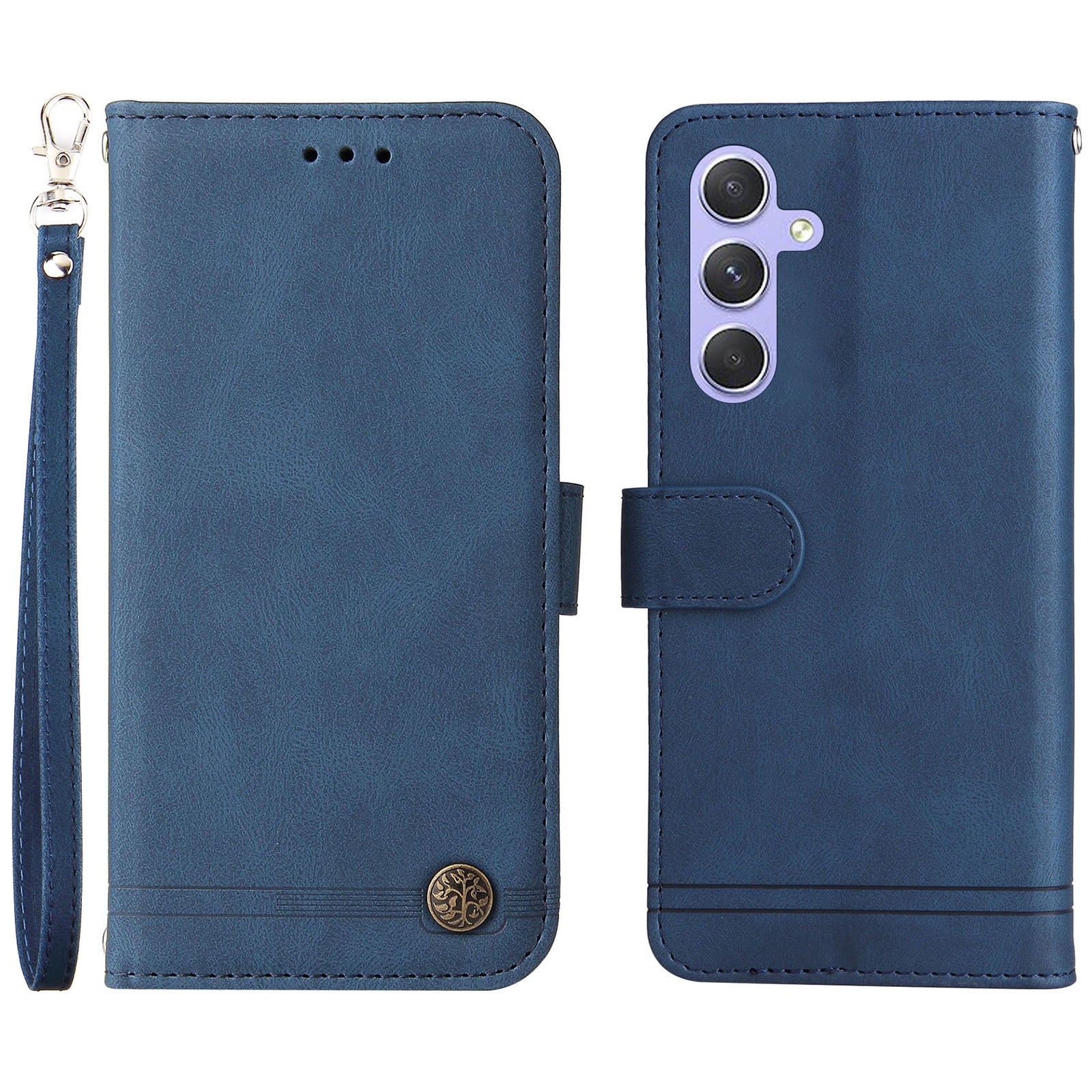 For Samsung Galaxy M54 5G / F54 5G PU Leather Skin-touch Phone Case Imprinted Lines Stand Wallet Cover For Samsung Galaxy M54 5G / F54 5G PU Leather Skin-touch Phone Case Imprinted Lines Stand Wallet Cover